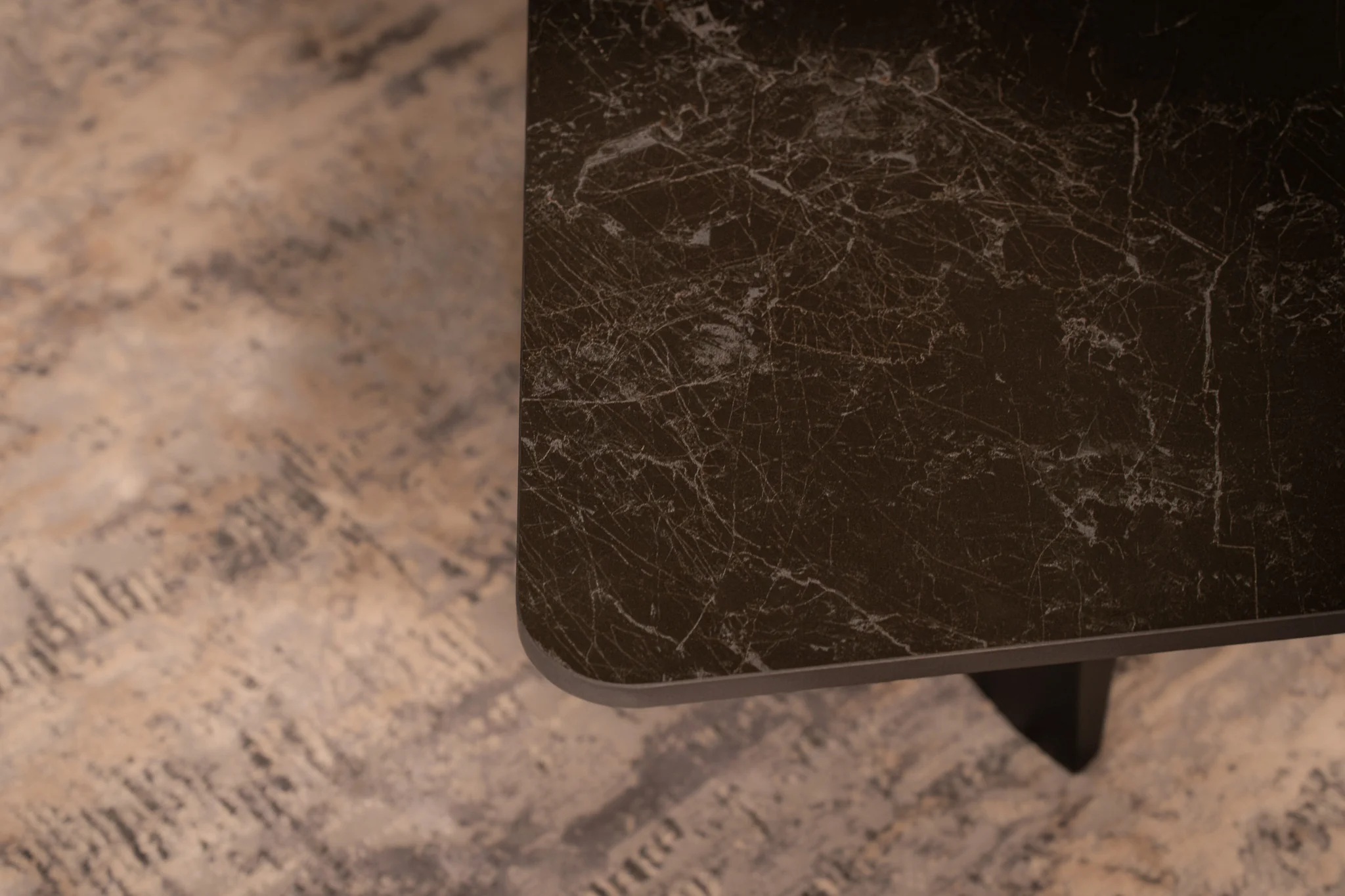 Sintered Stone Coffee Table Black Marble 135 cm – Marvellous - Image 5