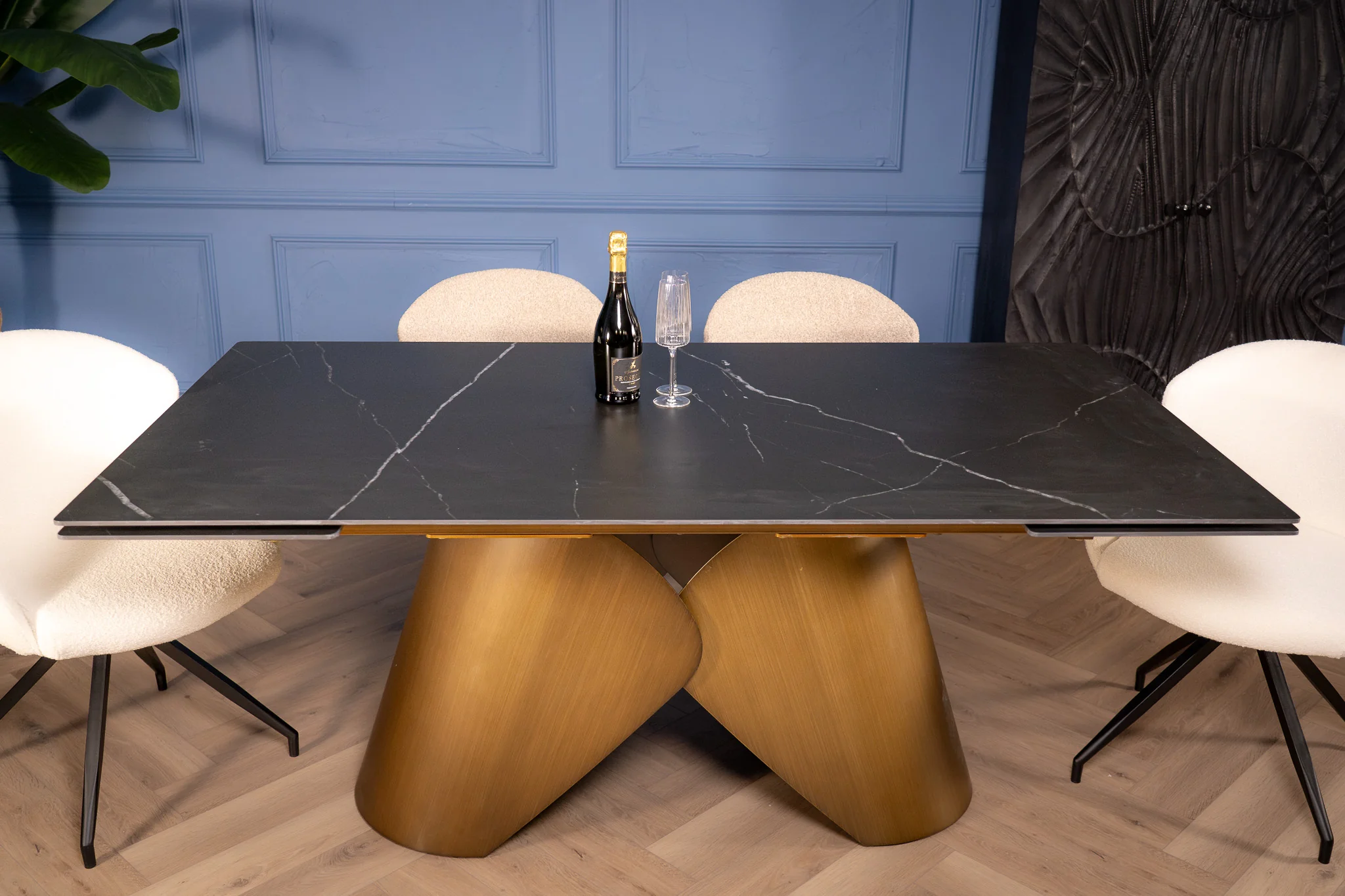 Extendable Sintered Stone Dining Table 180-260cm – Nemesis Black Manhattan - Image 9