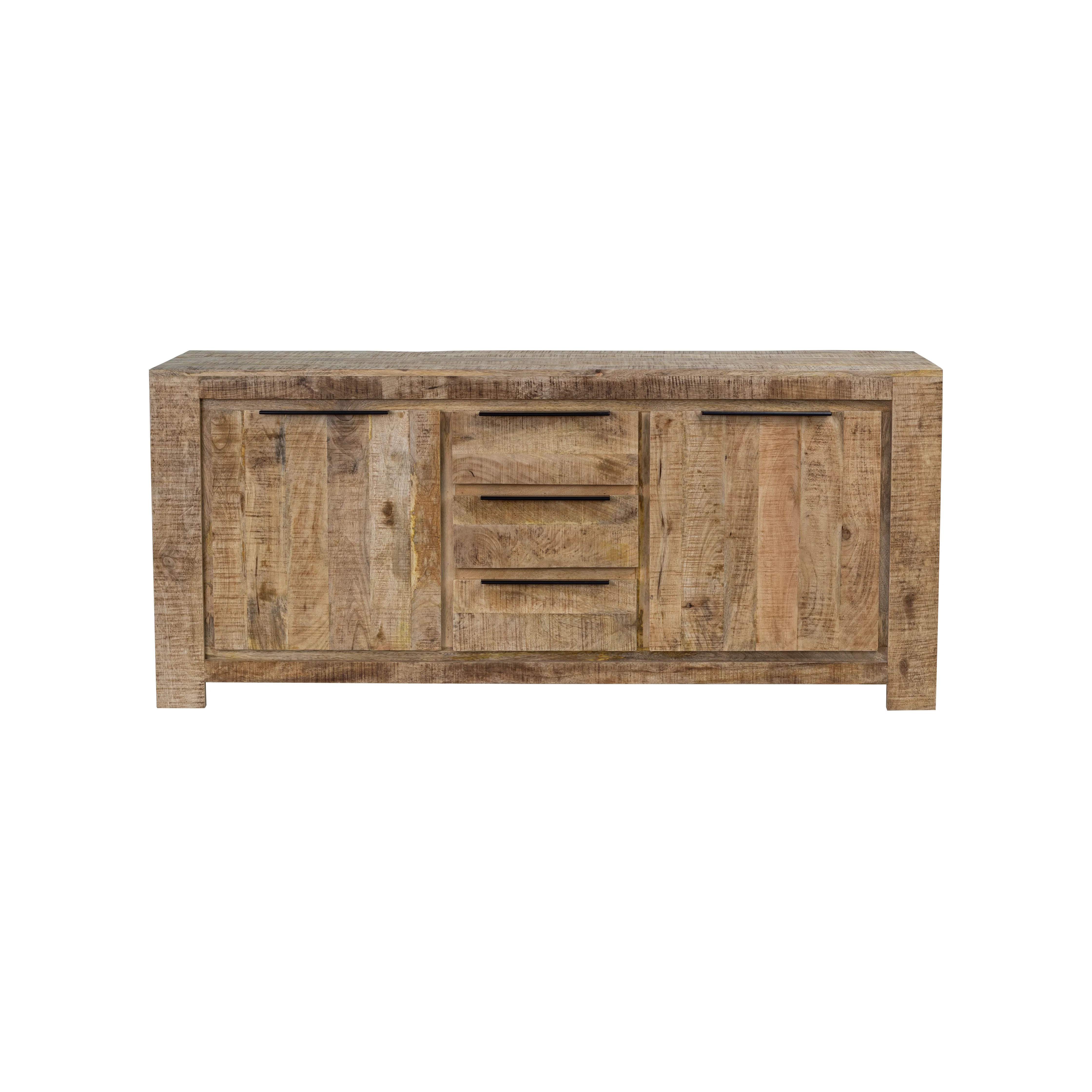 Solid Mango Wood Sideboard Natural Brown 174 cm – Woodland - Image 9
